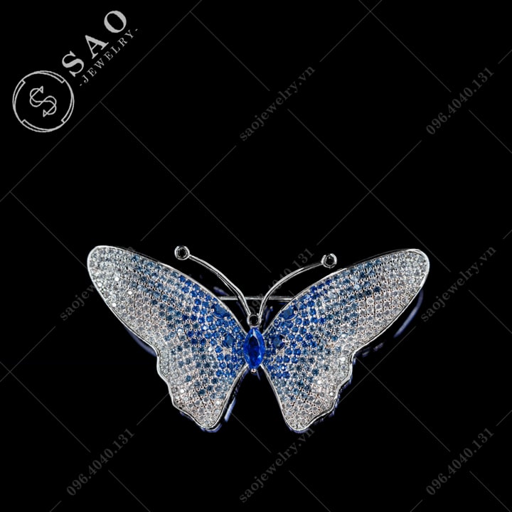 Cài áo nữ bướm phối màu hàn quốc SAO - C686