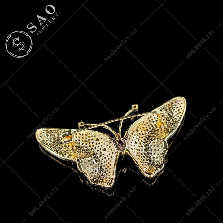 Cài áo nữ bướm phối màu hàn quốc SAO - C686