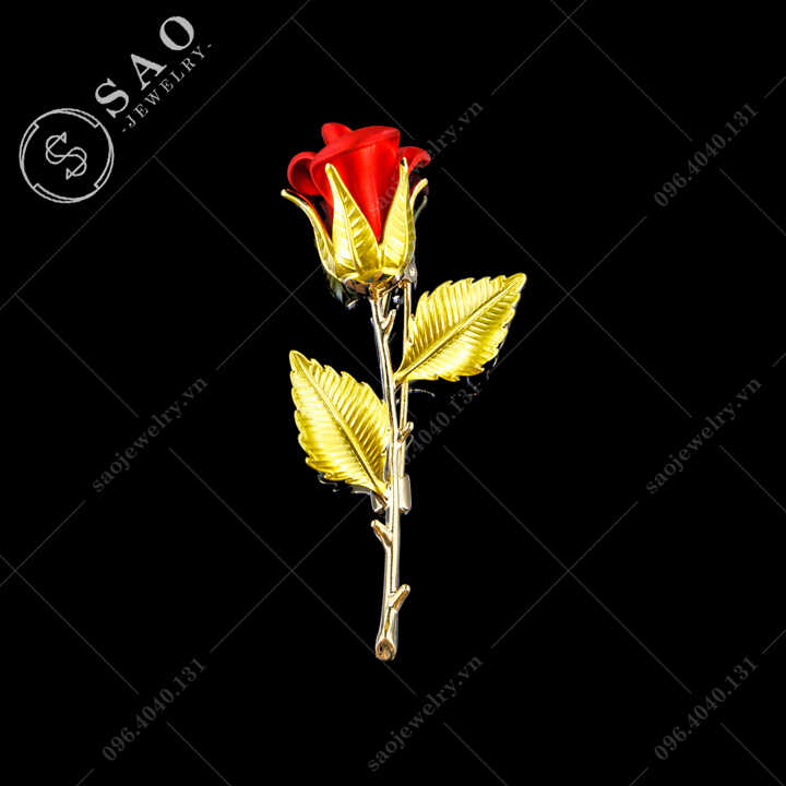 Hoa hồng cài áo nữ thanh lịch SAO - C700