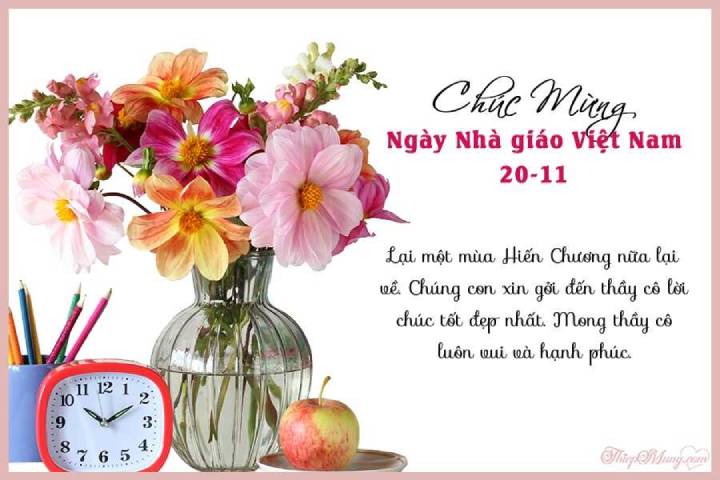 Thiệp chúc mừng ngày nhà giáo Việt Nam