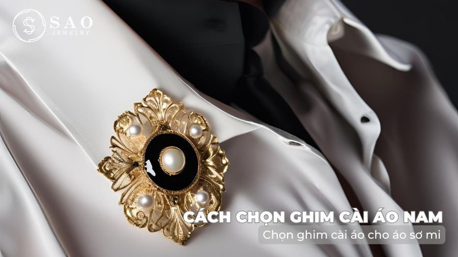 Chọn ghim cài áo cho áo sơ mi