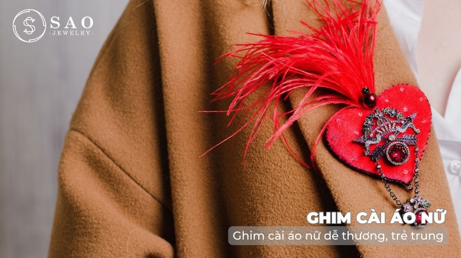 Ghim cài áo nữ dễ thương, trẻ trung