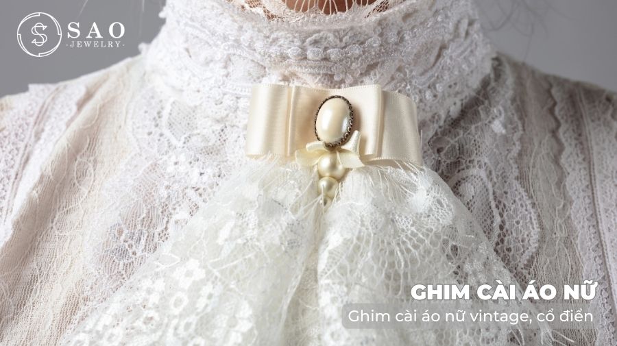 Ghim cài áo nữ vintage, cổ điển