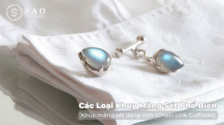 Khuy măng sét dạng xích (Chain Link Cufflinks)