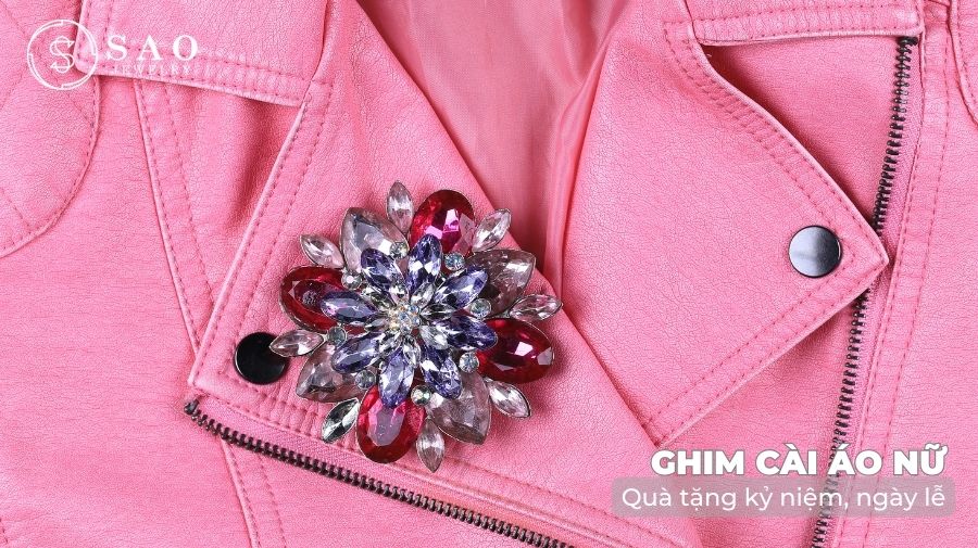 Ghim cài áo nữ - Quà tặng kỷ niệm, ngày lễ